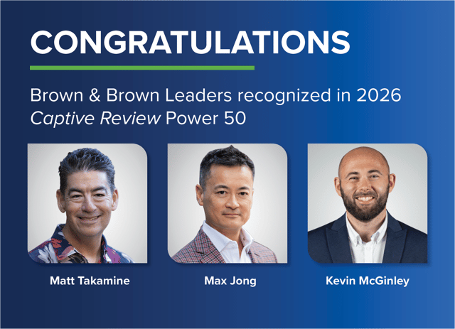 Brown & Brown Leaders Recognized in 2026 Captive Review Power 50