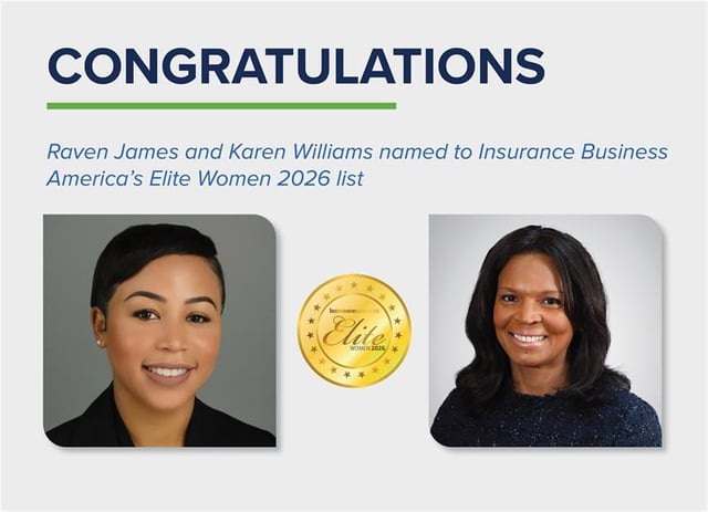 Raven James and Karen Williams named to Insurance Business America’s Elite Women 2026 list
